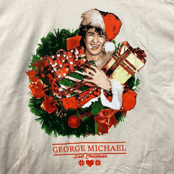 George Michael Last Christmas Portrait T-Shirt Large - Picture 2 of 4